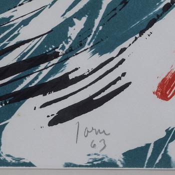 ASGER JORN, färglitografi, signerad, numrerad 27/50 och daterad- 63.