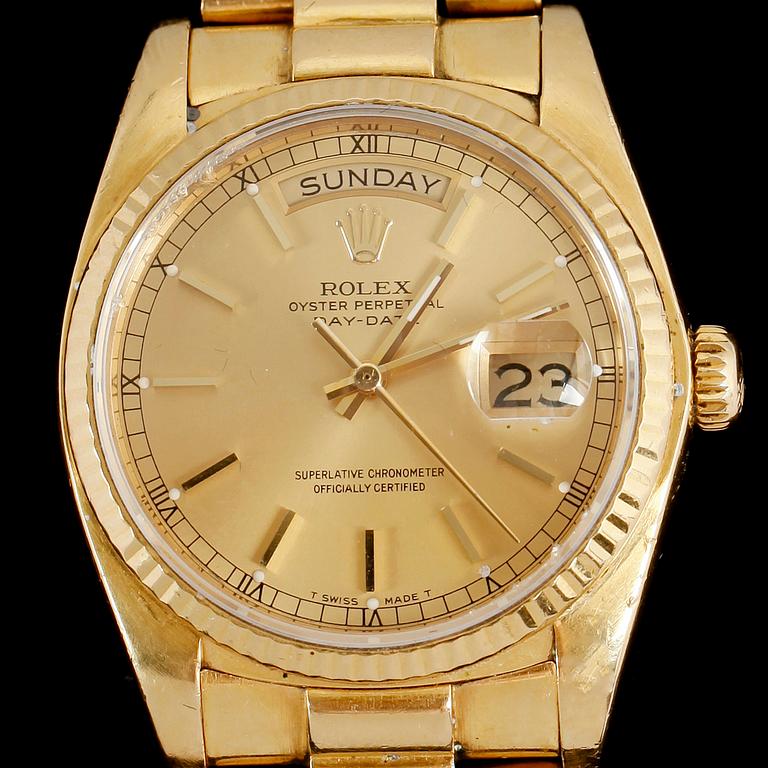 ARMBANDSUR, 18 k guld, Rolex, Oyster, Perpetual, Day-Date, Superlative Chronometer.