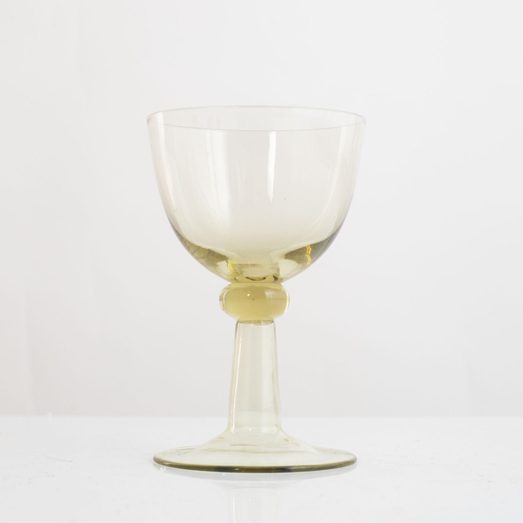Josef Frank, glass service, 16 pieces, "Murano", produced by Björkhults Glasbruk for Firma Svenskt Tenn, 1950s.