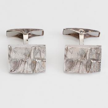 MANSCHETTKNAPPAR, 1 par, sterlingsilver, Sirokoru, Finland 1975.