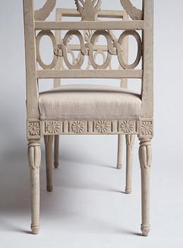 A late Gustavian bench, Lindome, early 19th Century.