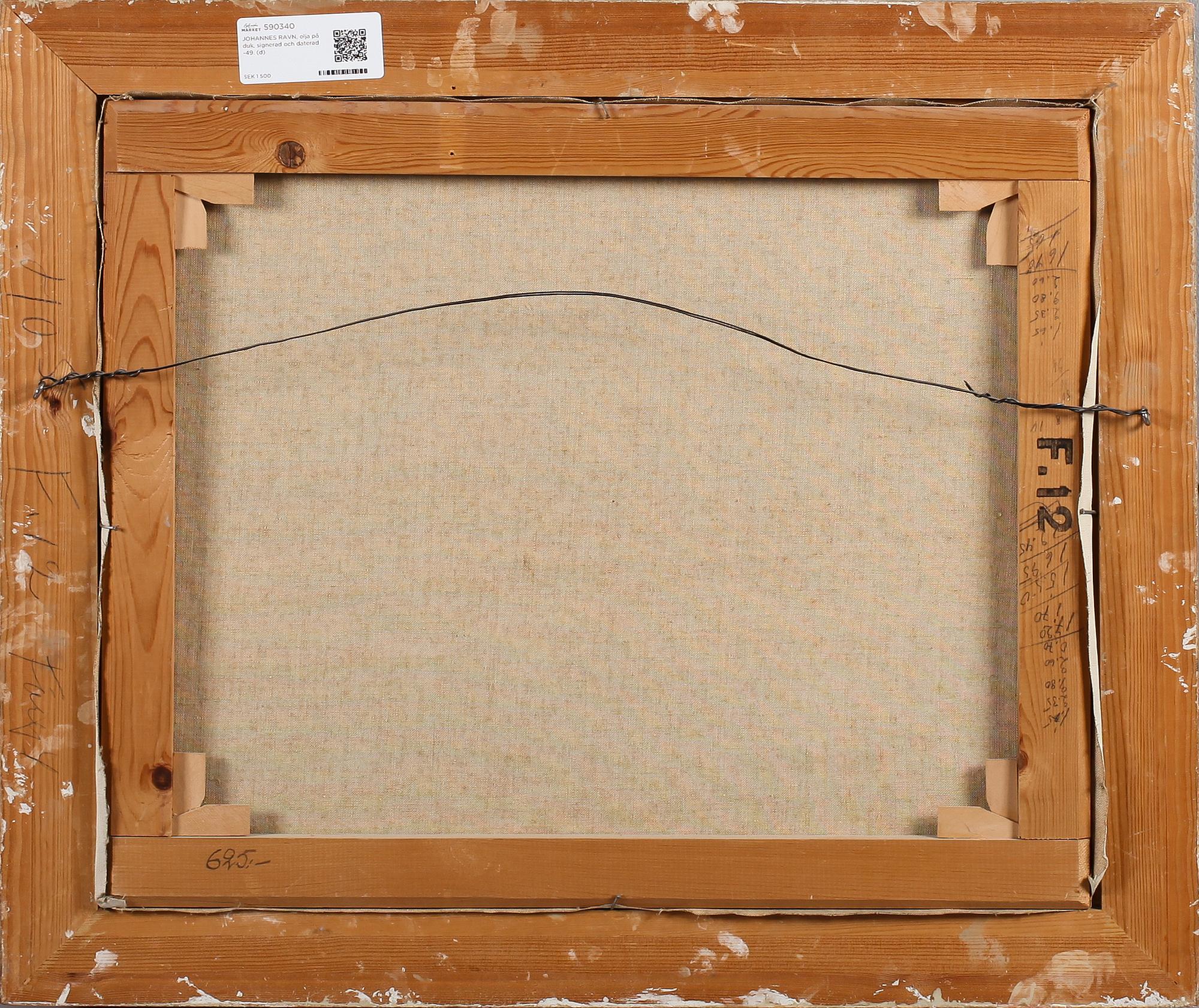 JOHANNES RAVN, olja på duk, signerad och daterad -49.