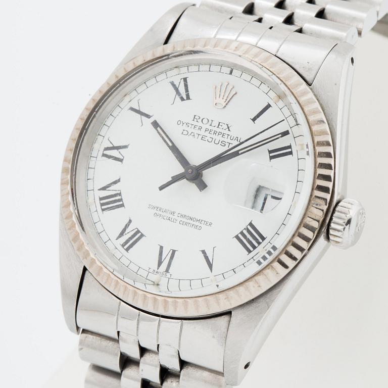 ROLEX, Datejust, "White Buckley Dial".