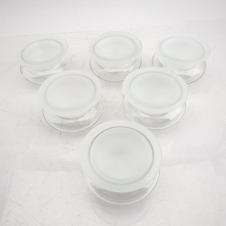 A set of six glass bowls by Signe Persson-Melin.