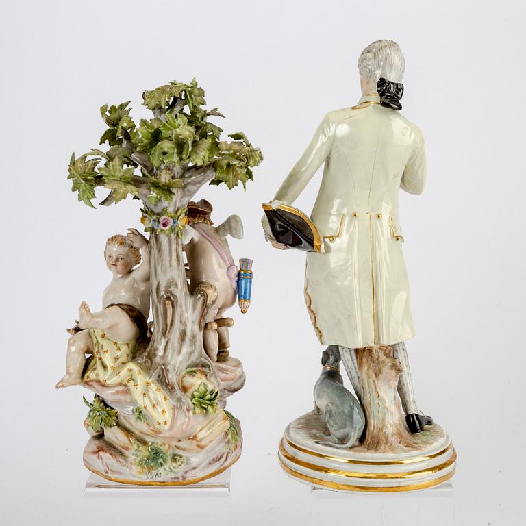 Figurines 2 pieces Meissen porcelain, first half of the 20th century.