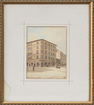 FREDRIK ISBERG, 4 st, akvareller. Sign.