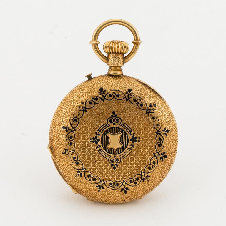 POCKET WATCH, 18K gold, 37 mm.