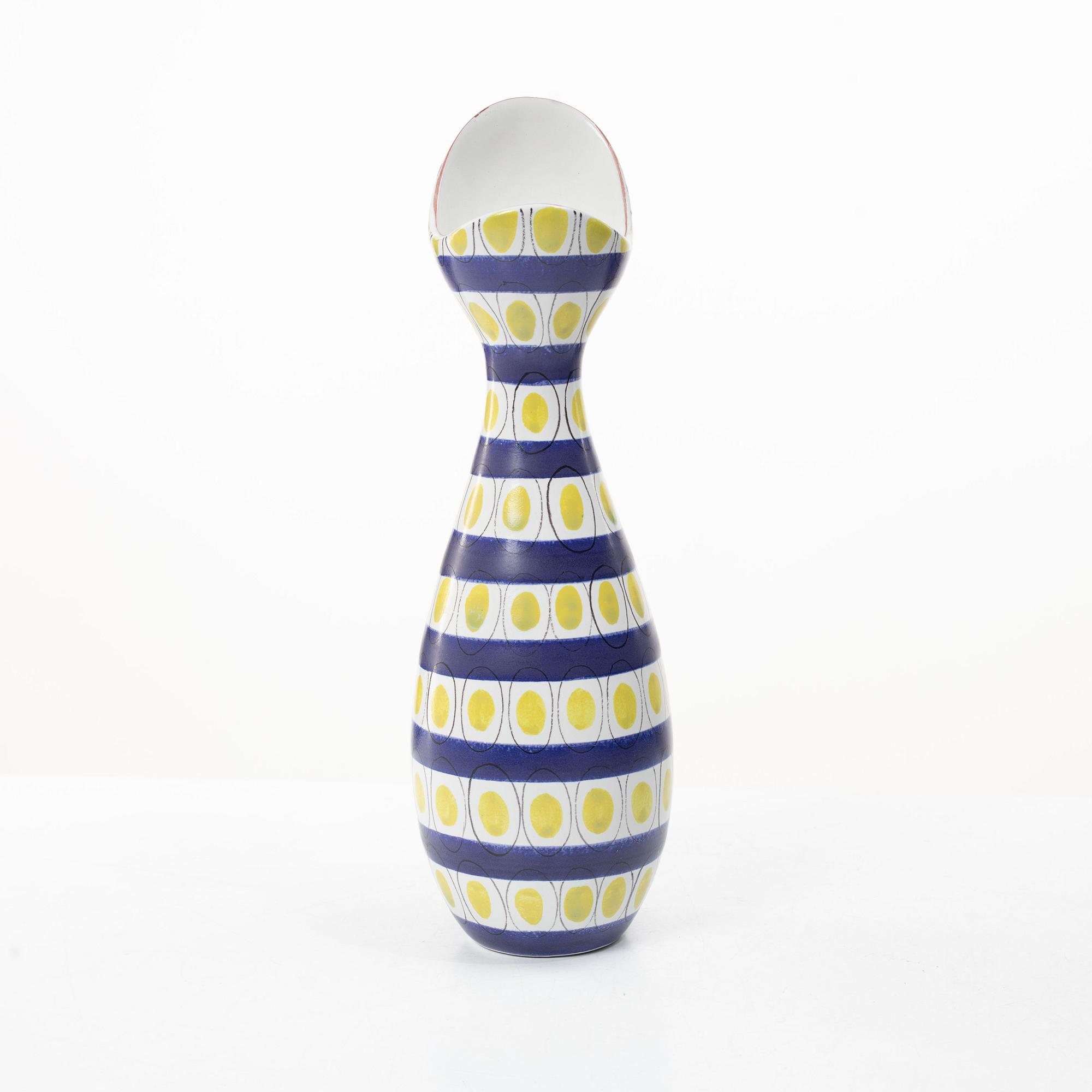 Stig Lindberg, Vase, faience, Gustavsbergs studio.