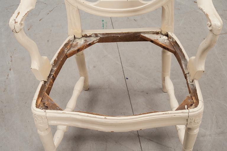 KARMSTOL, gustaviansk, 1700-talets slut.