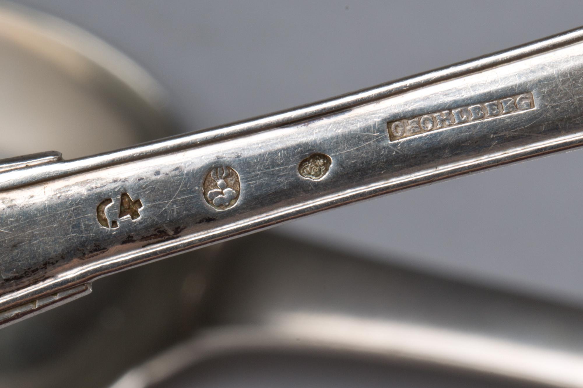 RAGUSKEDAR, 2 st, silver, Sven Pihlgren, Jönköping 1797 samt Olof Sohlberg, Falun 1833.