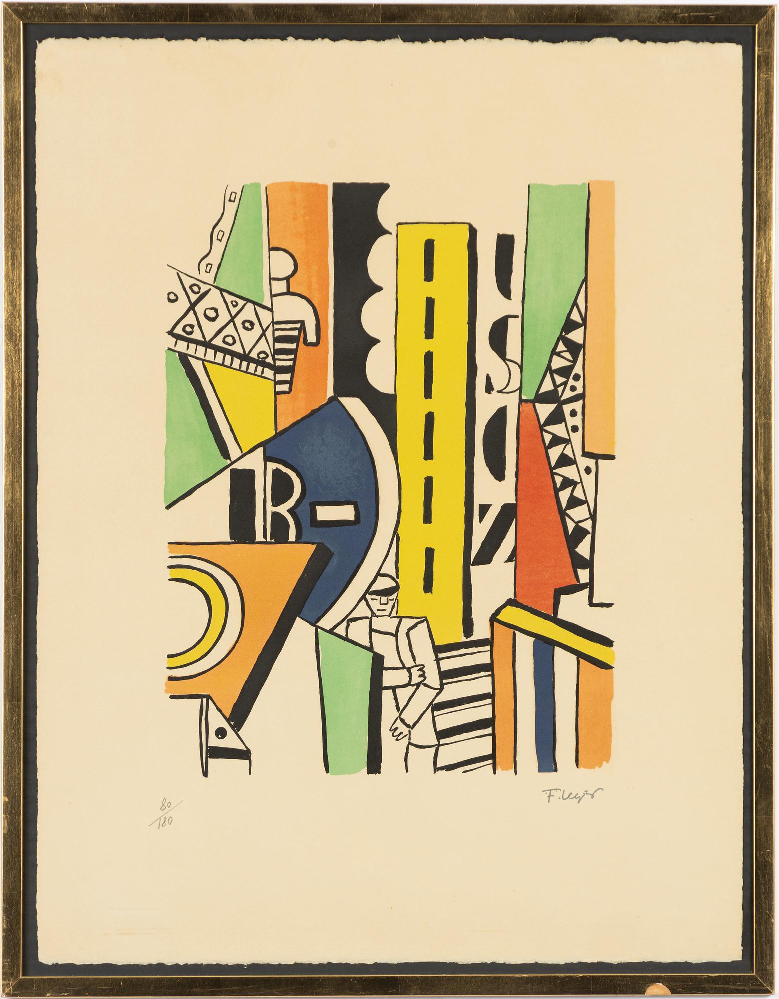 Fernand Léger, efter, "L'Homme dans la Ville" ur sviten "La Ville".