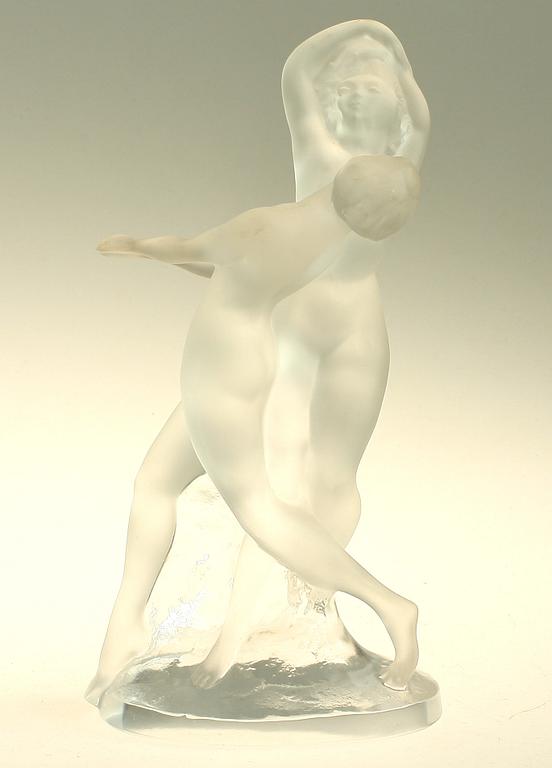 FIGURIN, glas, Lalique, Frankrike, 1900-tal.