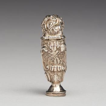 Jöran Stammer, luktdosa, silver, (verksam i Jönköping 1729-1752(-1754)). Rokoko.