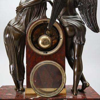 A French empire mantle clock signed Lesage eléve de Breguet.