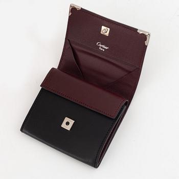 Cartier, plånböcker 3 st samt nyckelring.