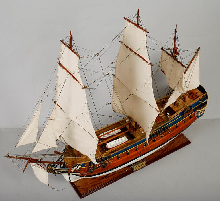 MODELLBÅT, Ostindiefararen "Gotheborg", sent 1900-tal.