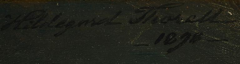 HILDEGARD THORELL, olja på duk, sign och dat 1898.