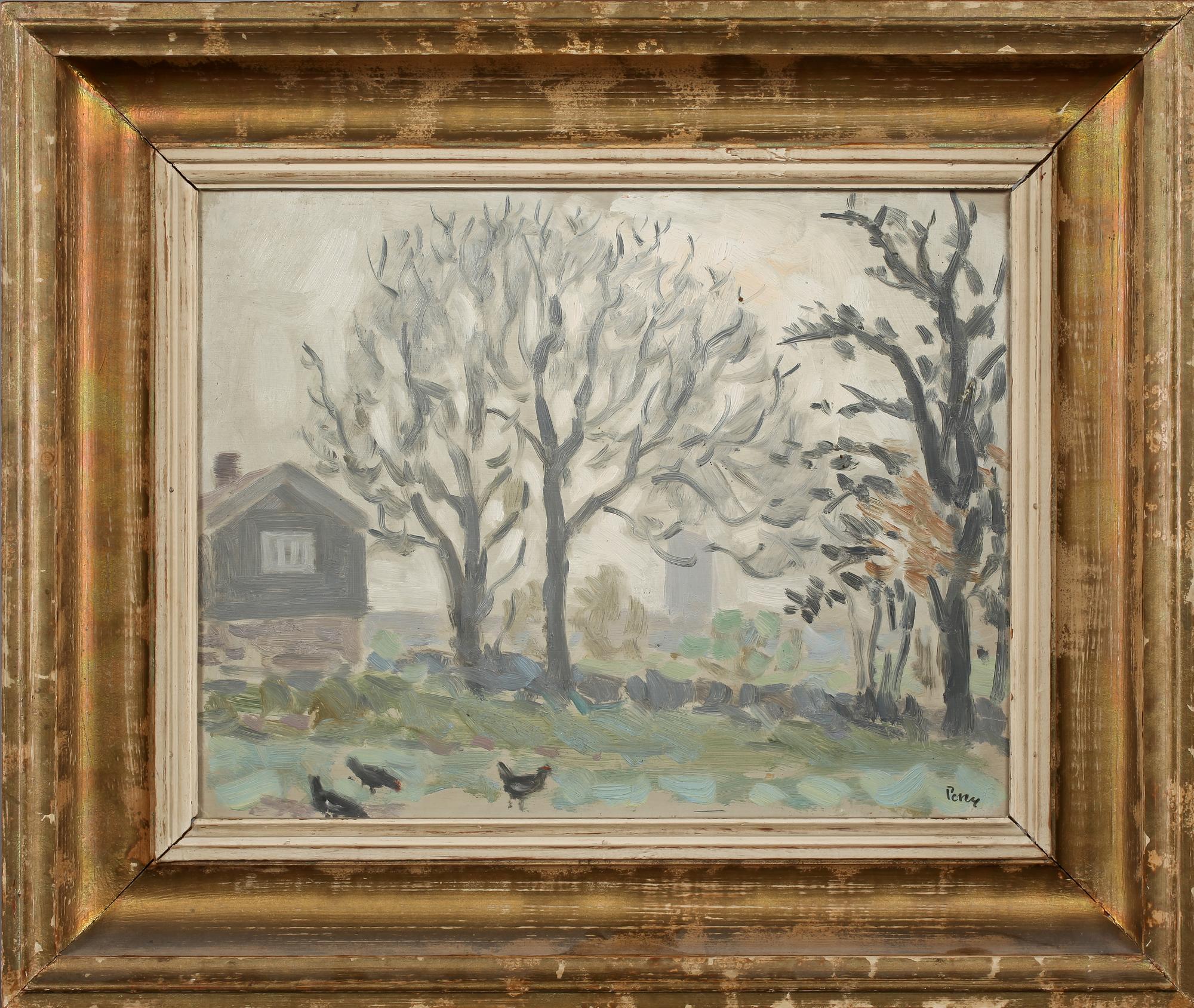 ARTHUR PERCY, olja på pannå, signerad.