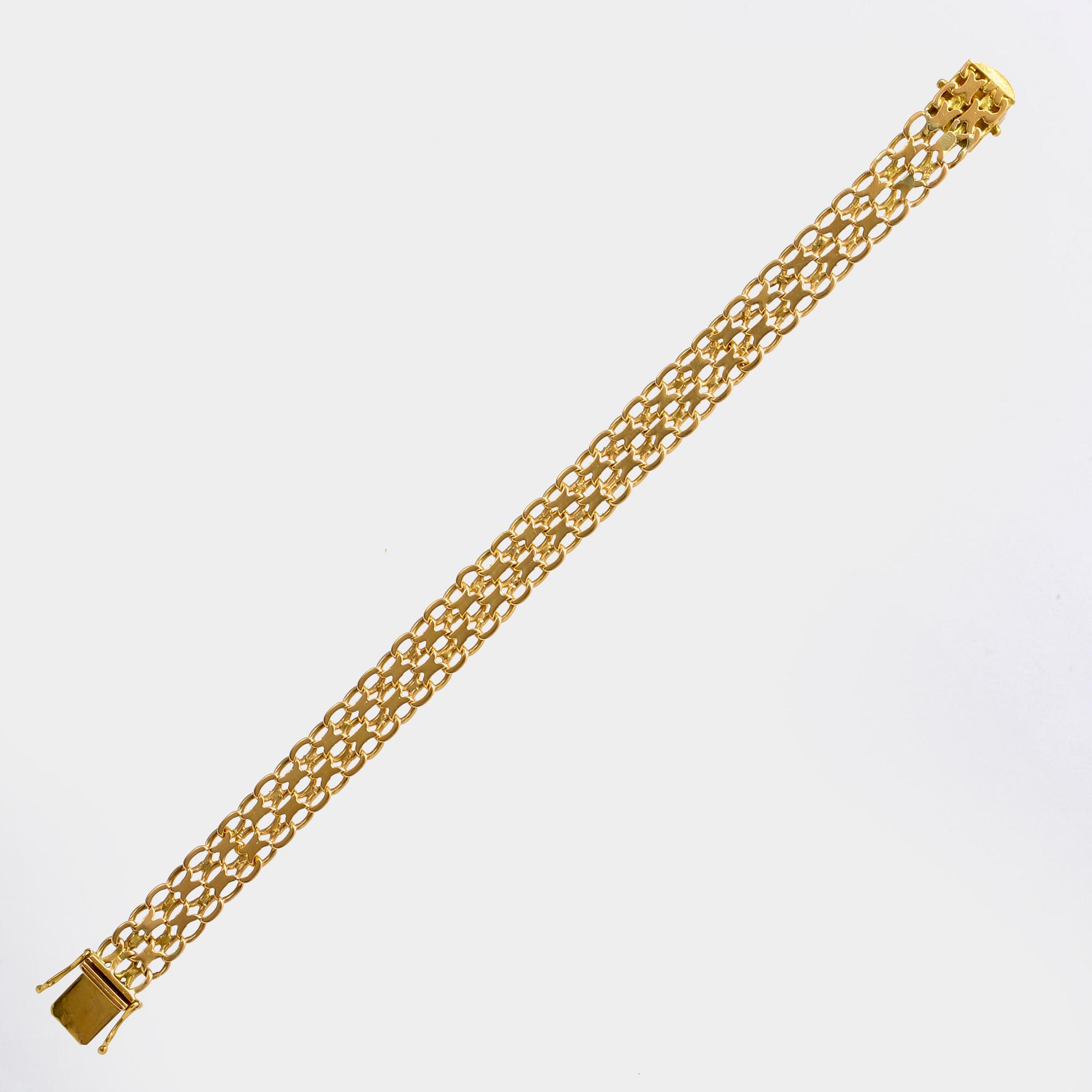 Bracelet 18k gold, 23,8 g, approx 21 x 1 cm.