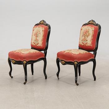 Chairs, 1 pair, late 19th century Neorococo.