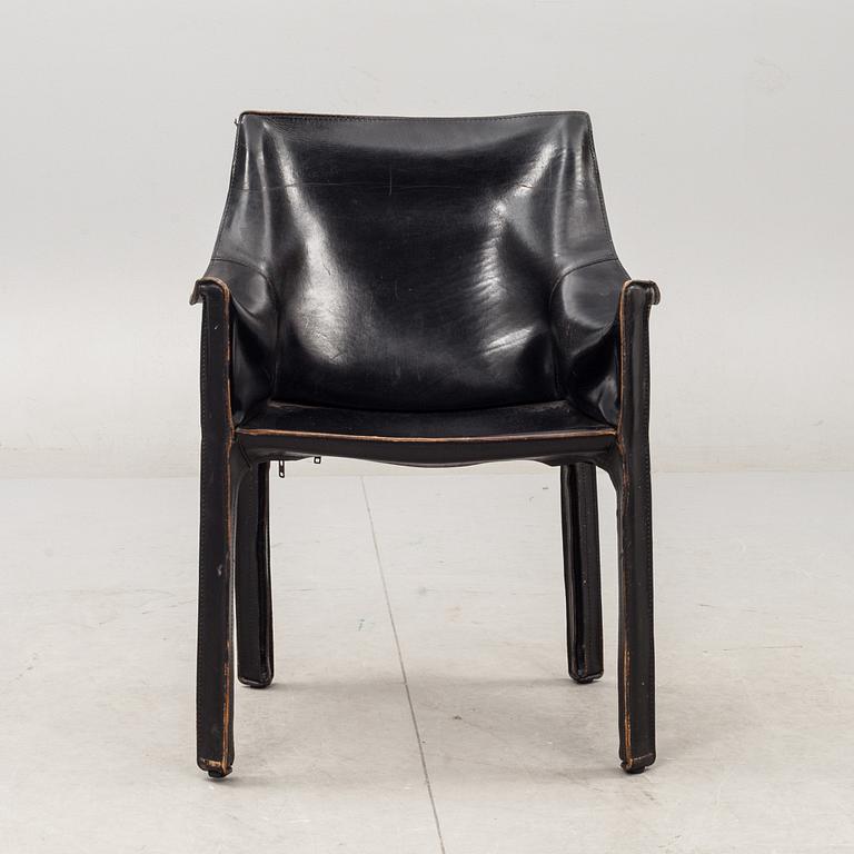 KARMSTOL, "CAB", Mario Bellini, för Cassina, Italien, etikettmärkt.