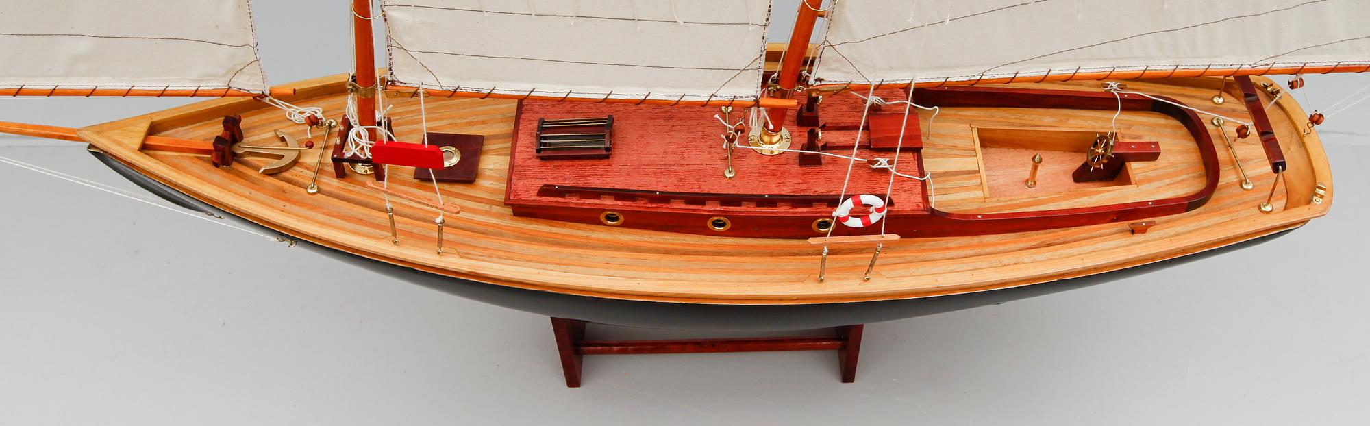 MODELLBÅT, segelfartyg, "French Ship", 1900-talets slut.