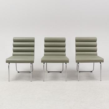 Gunilla Allard, a set of three 'Chicago' leather upholstered easy chairs, Lammhults, dated 2001.