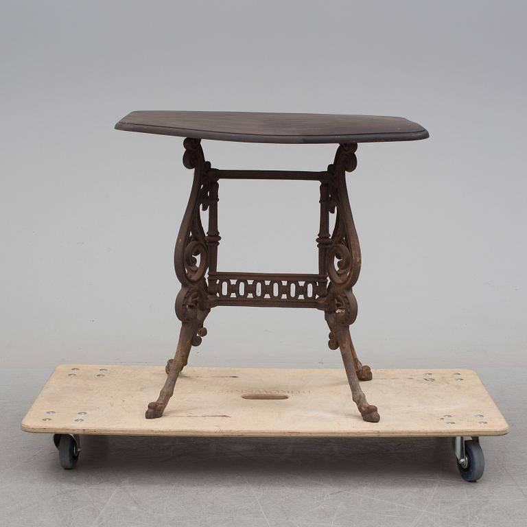 A late 19th century garden table.