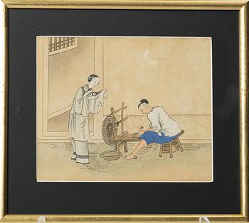 Unidentifed artist, 37 watercolours, China, 20th century.