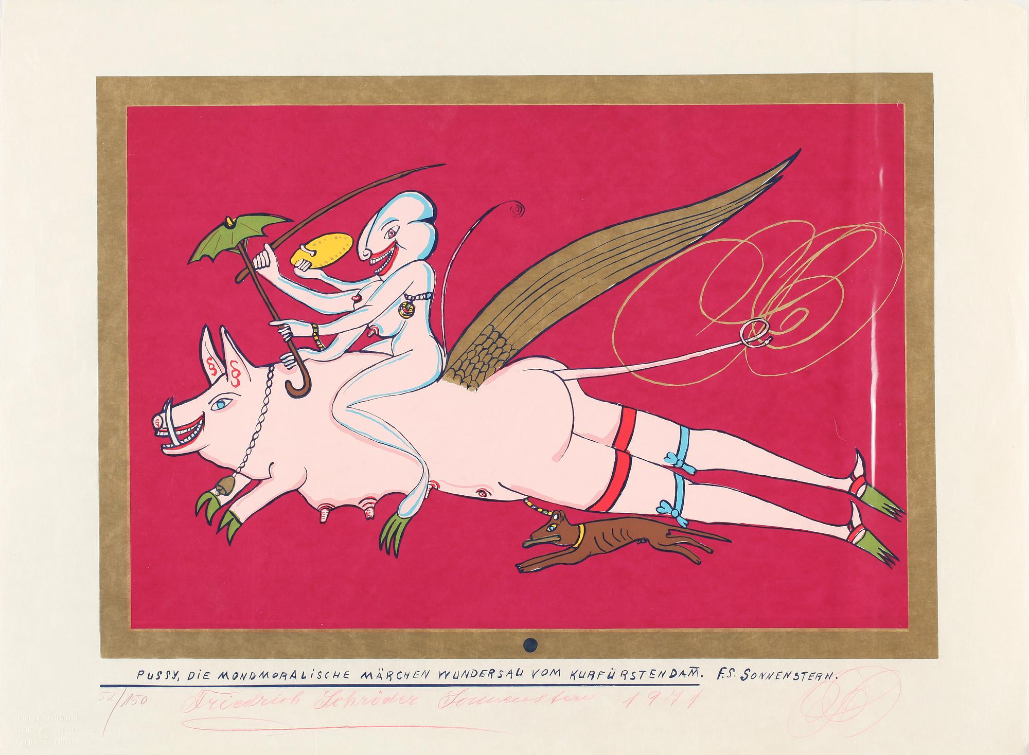 FRIEDRICH SCHRÖDER-SONNENSTERN, grafiskt blad, sign, dat 1971 o numr 52/150.