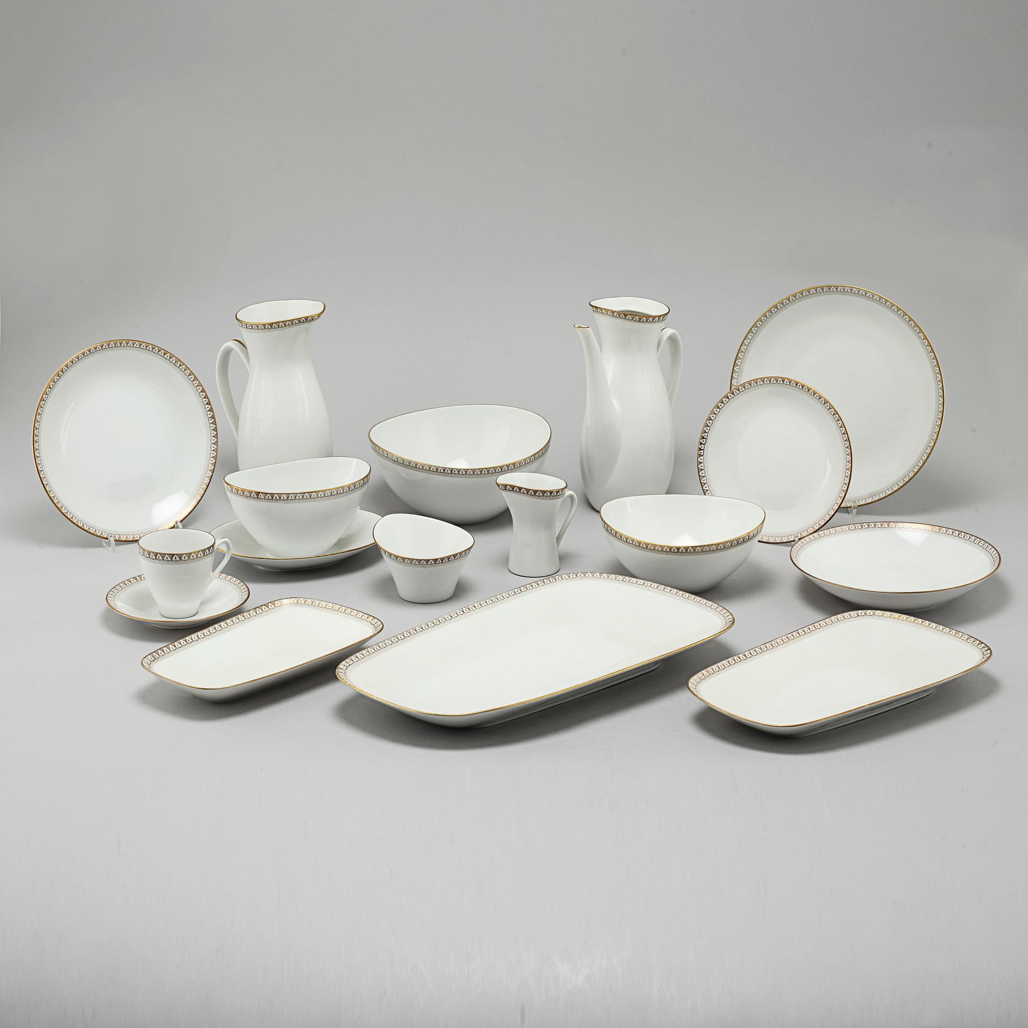A set of porcelain tableware of 68 pcs, "Sparta" by Rörstrand, in production between 1958 and 1967.