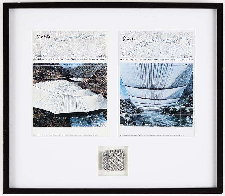 CHRISTO & JEANNE-CLAUDE, 2 st offsets, "Over the River, Project for Arkansas River, State of Colorado, USA, signed.