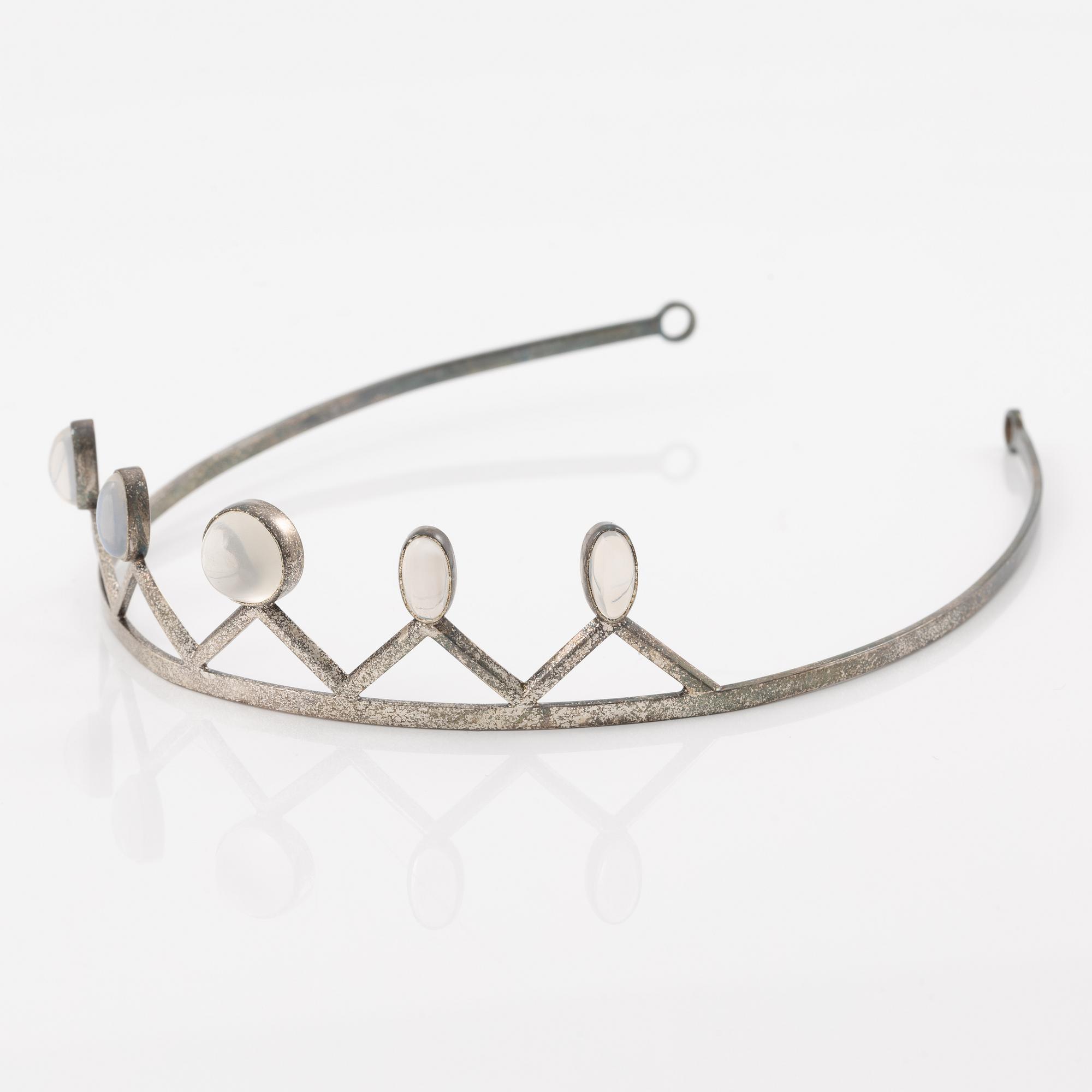 Anders Högberg, Sven-Erik Högberg, tiara, silver with moonstone.