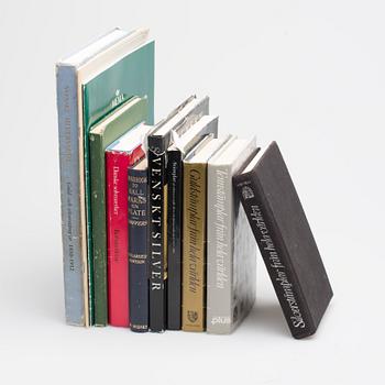 BÖCKER, 11 VOL, om guld, silver och tenn, 1900-tal.