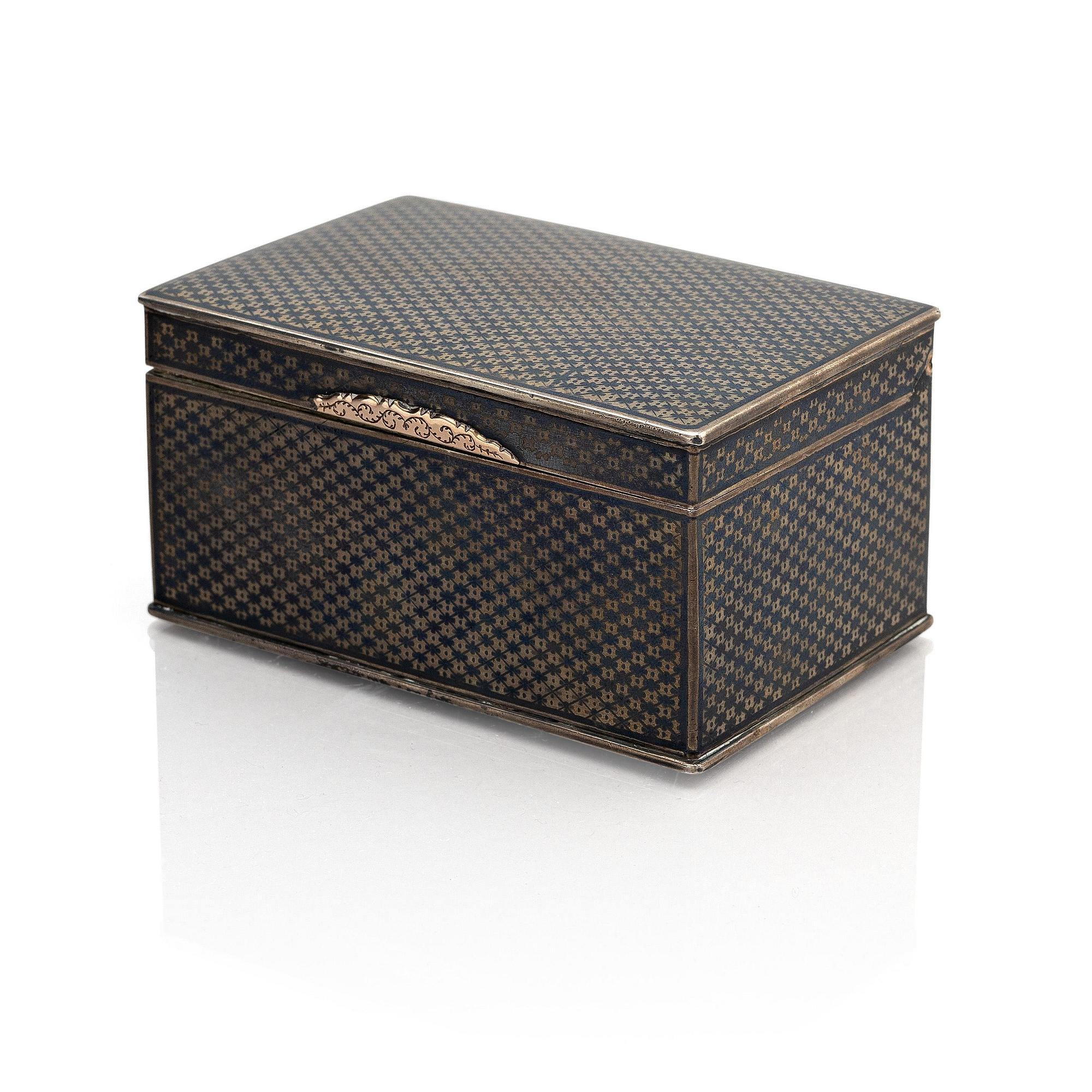 A Russian silver box, assay master Nicholai Bubrovin, Moscow 1831.