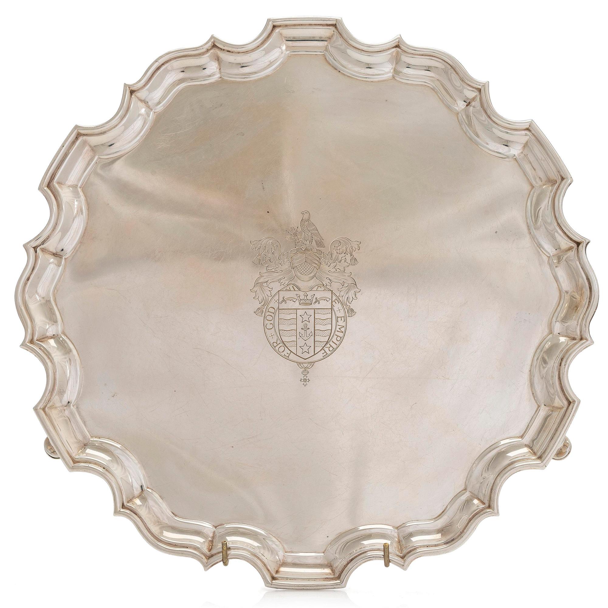 Tiffany & Co, Richard Comyns för Tiffany & Co, salver, sterlingsilver, London 1951.