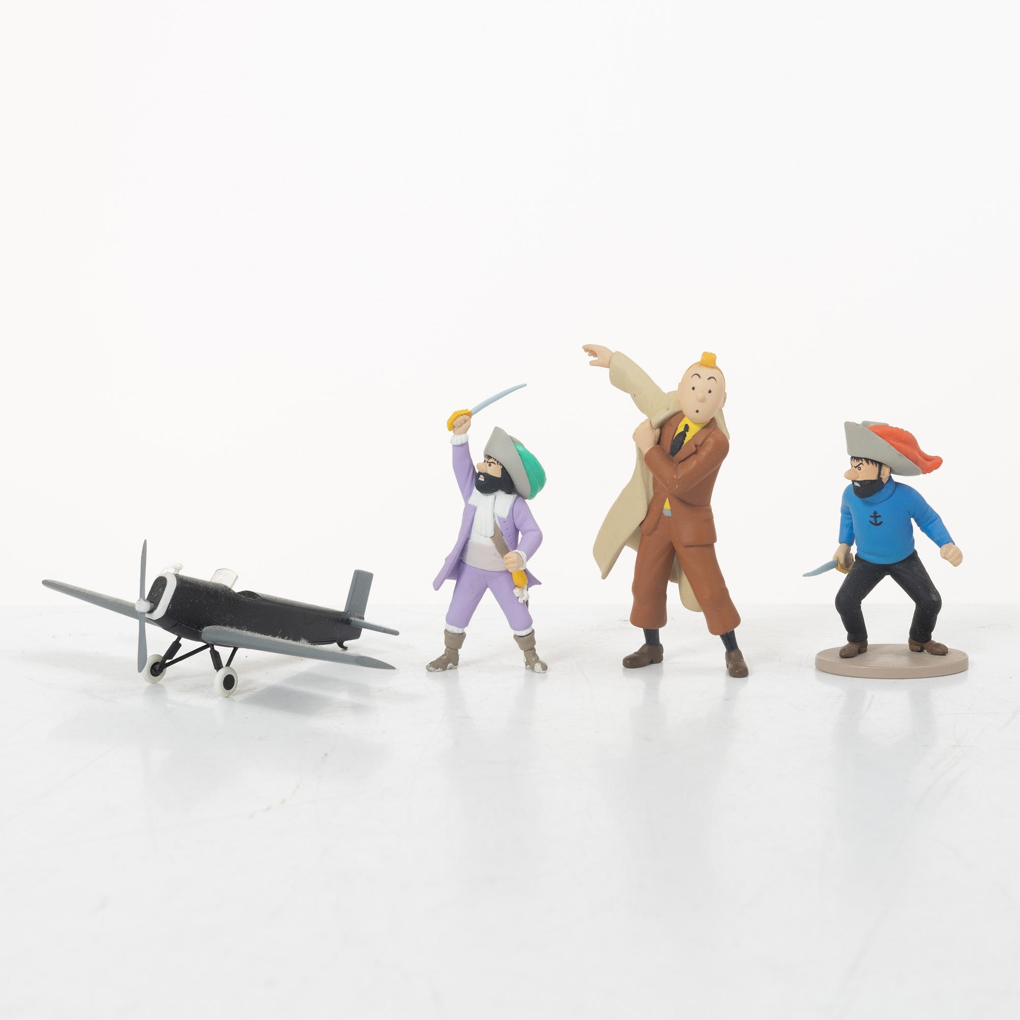 Tintin, samlarfigurer ca 25 delar, Hergé Moulins Art.