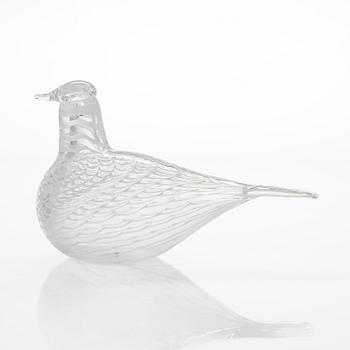 Oiva Toikka, a 'Mediator dove' glass bird, signed O. Toikka Nuutajärvi.