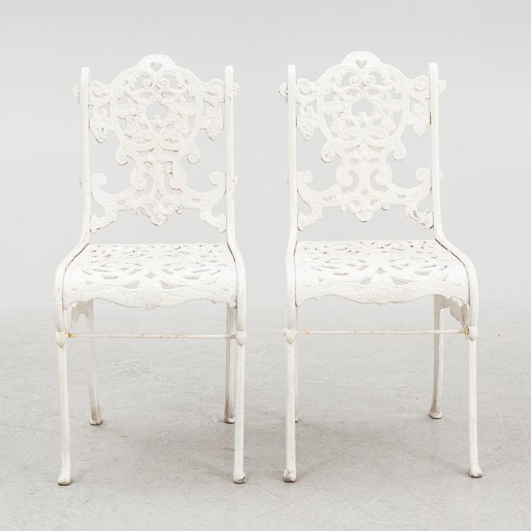 Garden furniture, 3 pieces, mid-20th century.