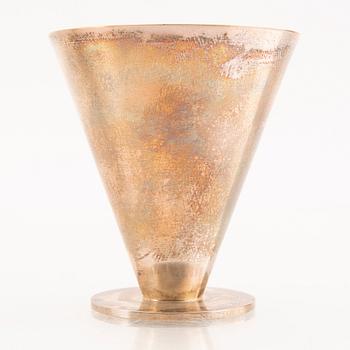 Wiwen Nilsson cocktailglas 3 st., silver Lund 1973-74, ca 250 gram.