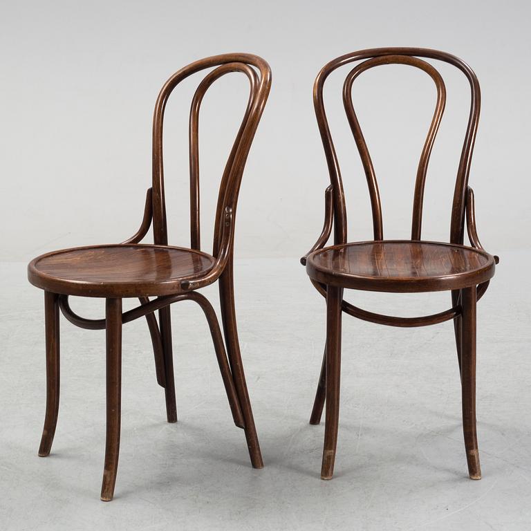Four Thonet-style café chair, late 20th century.