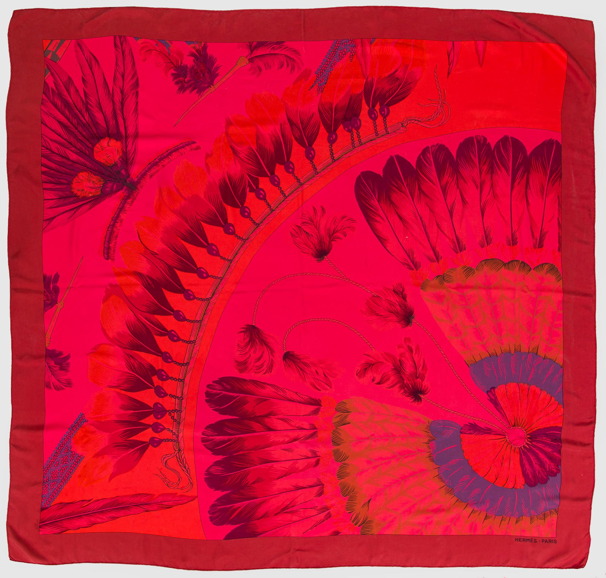 Hermès, a 'Brazil' silk shawl/scarf.