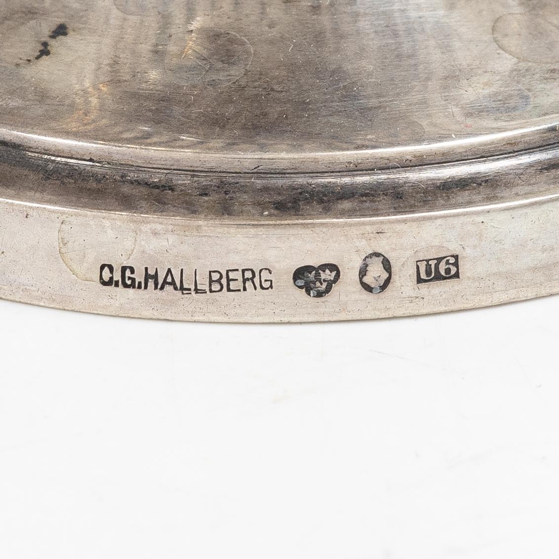 C.G. Hallberg, Tea and coffee service, 4 pieces, silver, Gustavian style, Stockholm 1897–1909.