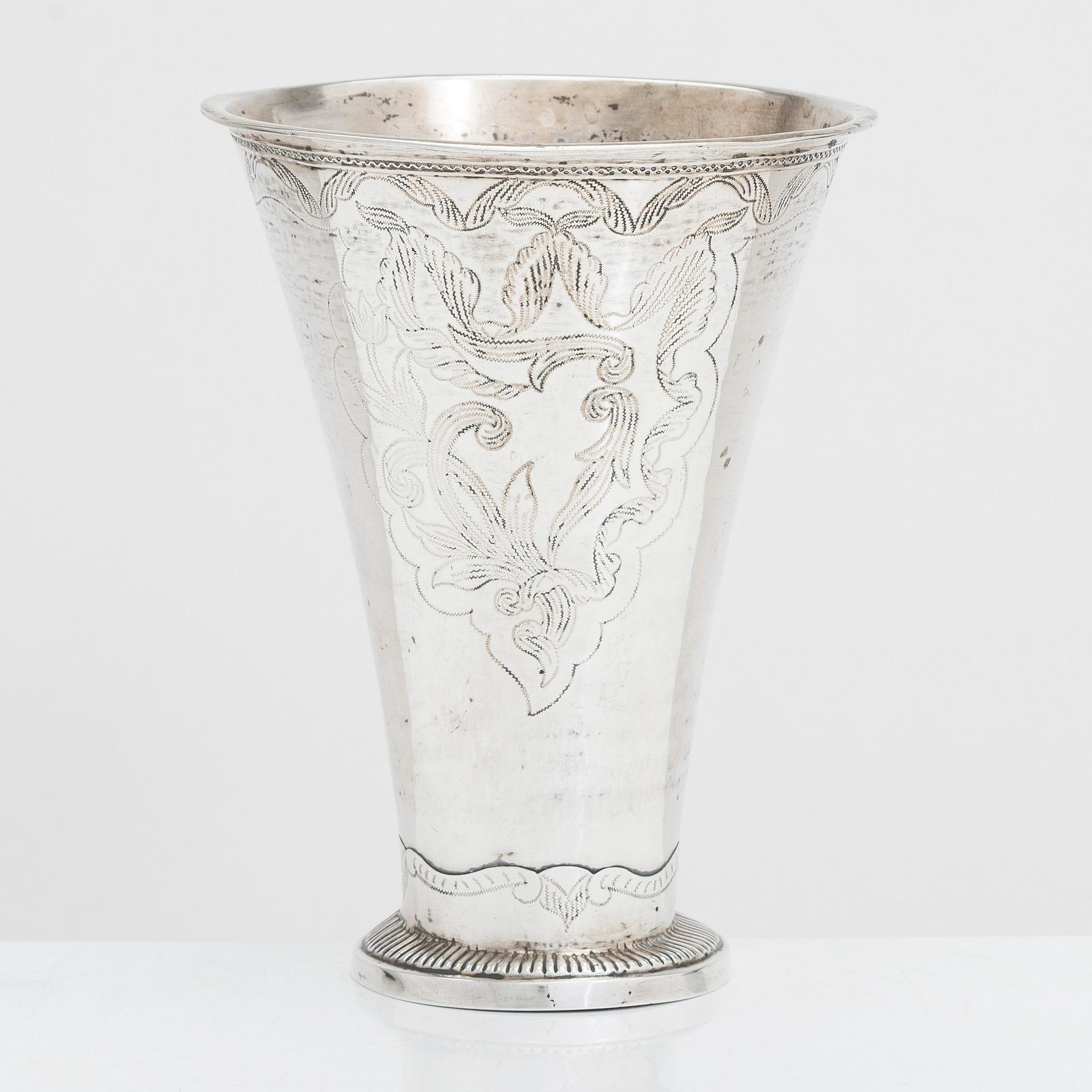 Petter Gillberg, bägare, silver, Varberg, 1775.