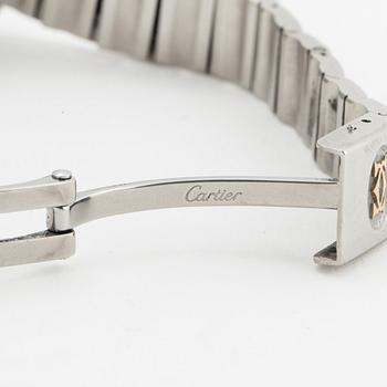 CARTIER, Santos, armbandsur, 24 x 23 (35) mm.