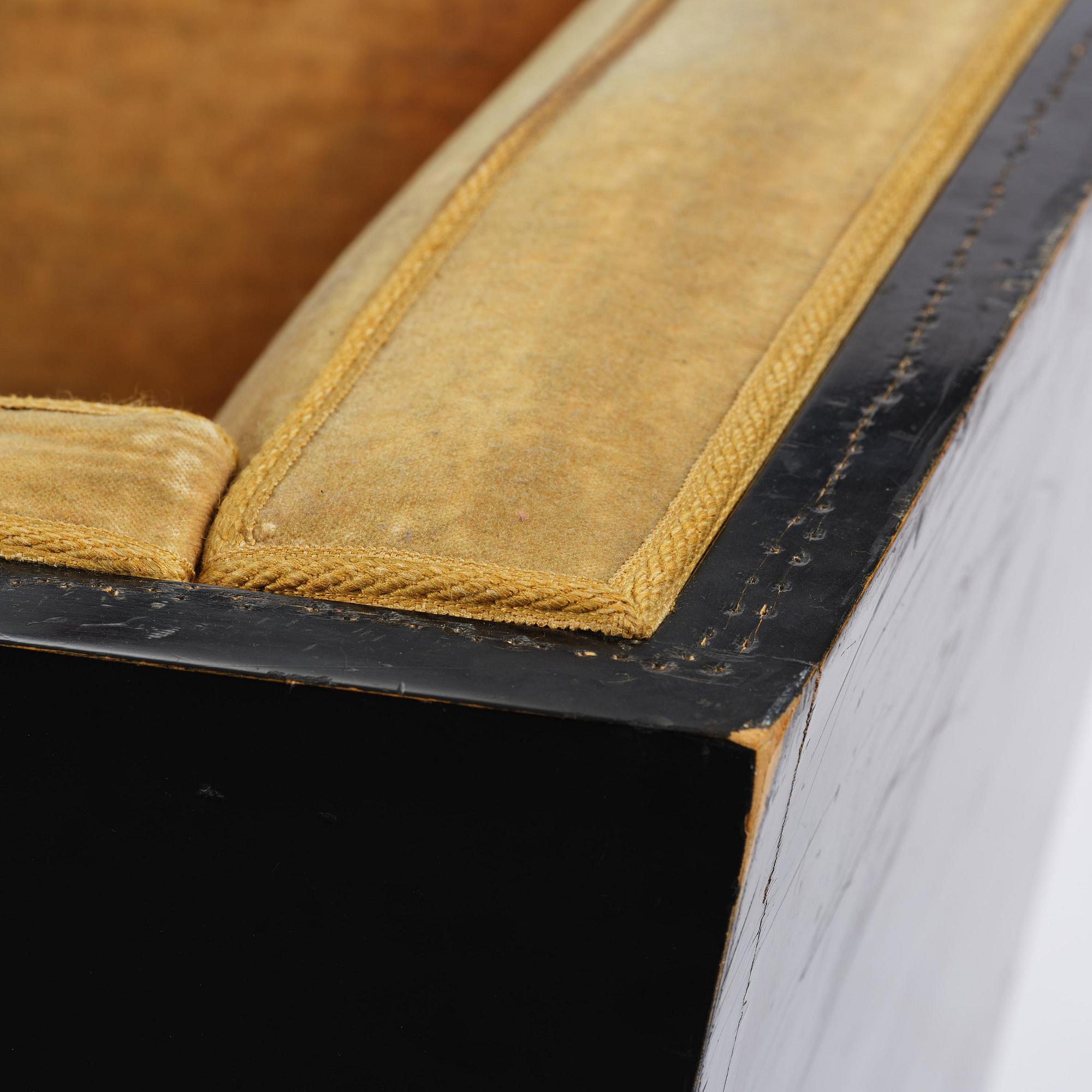 Sten Blomberg, a black lacquered armchair, David Blomberg AB, Stockholm, ca 1933.