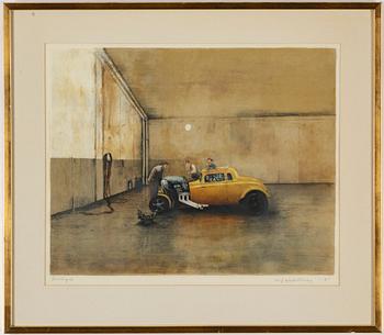 ULF WAHLBERG, färglitografi, 1975, signerad provtryck.