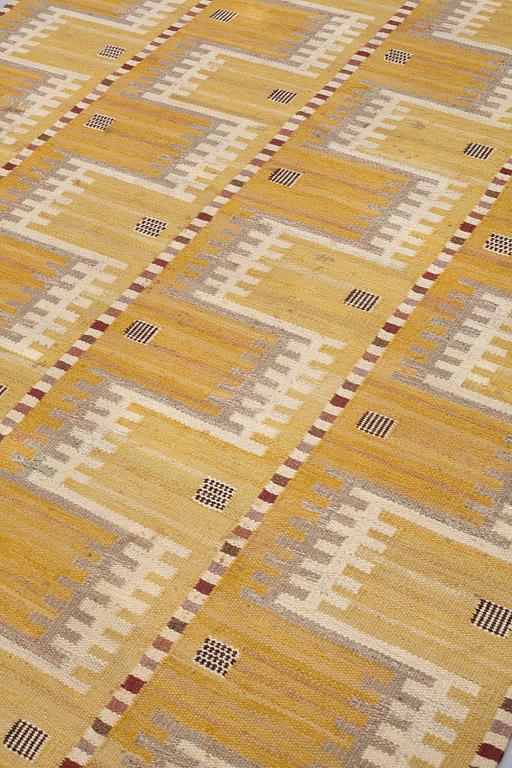 Marianne Richter, A CARPET, "Gula havet", flat weave, ca 298 x 204 cm, signed AB MMF MR.