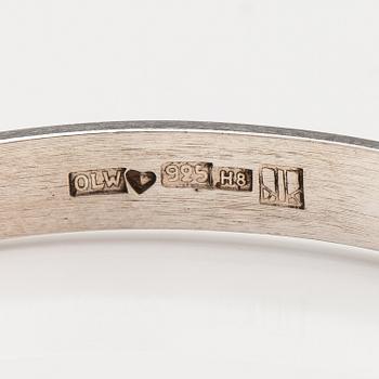A sterling silver necklace and bracelet with spectrolites. Kaunis Koru, Helsinki 1985.