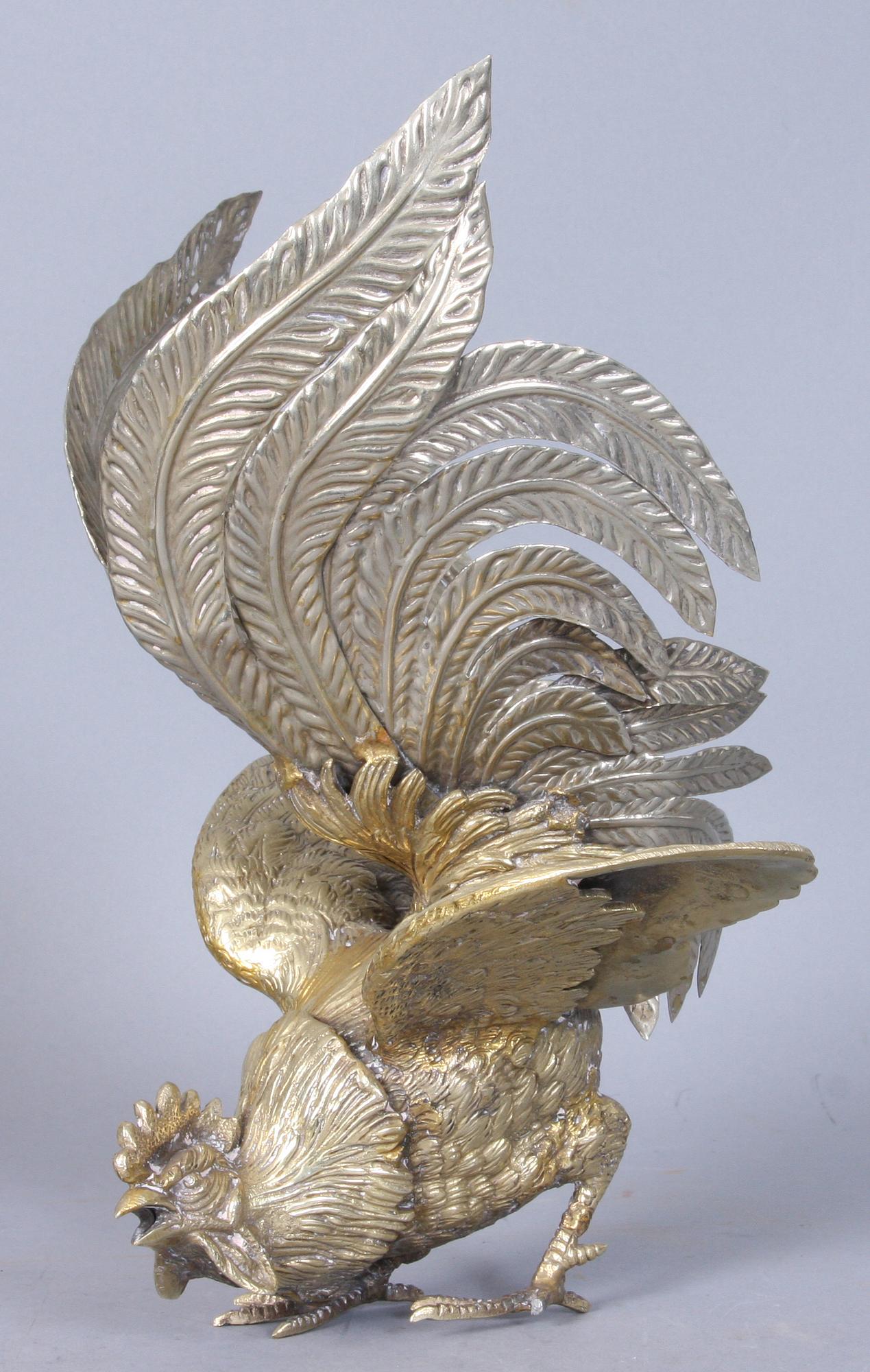 BORDSDEKORATIONER, 6 st, patinerad metall, 1900-tal.